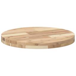 Berkfield Home Table Top Round √ò50x4 cm Solid Wood Acacia in Brown - Size: 50x4 cm - thumbnail 5