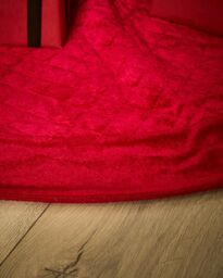 "Dibor Red Velvet Quilted Christmas Tree Decoration Christmas Tree Skirt 48""" - thumbnail 4