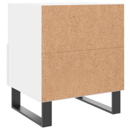 Berkfield Home Bedside Cabinet White 40x35x47.5 cm Engineered Wood - thumbnail 6