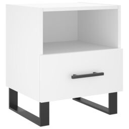 Berkfield Home Bedside Cabinet White 40x35x47.5 cm Engineered Wood - thumbnail 2