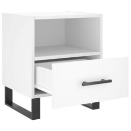 Berkfield Home Bedside Cabinet White 40x35x47.5 cm Engineered Wood - thumbnail 3