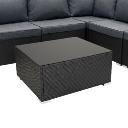 Monstershop Rattan Modular 7 Piece Furniture Set - Black - thumbnail 8