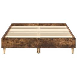 Berkfield Home Bed Frame No Mattress Smoked Oak 120x200 cm Engineered Wood in Brown - Size: Small Double - thumbnail 5