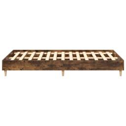 Berkfield Home Bed Frame No Mattress Smoked Oak 120x200 cm Engineered Wood in Brown - Size: Small Double - thumbnail 6