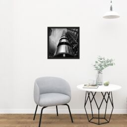 "Artery8 Wall Art Print Warby Lloyds London Long Exposure City Photo Square Framed Picture 16X16 Inch in Black - Size: W16"" x H16""" - thumbnail 2