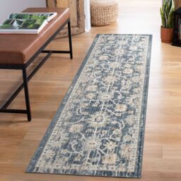 Desire Rugs Maia Washable Lagoon Floral Traditional Area Rug Non-Slip Living Room in Navy - Size: 200 cm x 300 cm - thumbnail 5