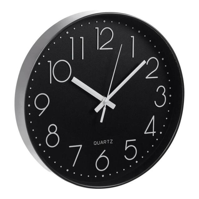 KORVIXA Living Room Bedroom Kitchen Clock in Black - Size: 100 cm x 15 cm - image 1