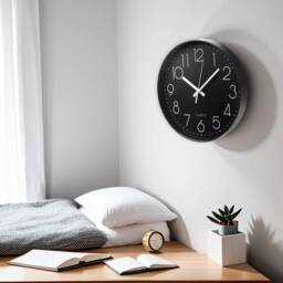 KORVIXA Living Room Bedroom Kitchen Clock in Black - Size: 100 cm x 15 cm - thumbnail 5