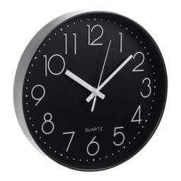 KORVIXA Living Room Bedroom Kitchen Clock in Black - Size: 100 cm x 15 cm - thumbnail 1