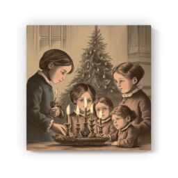 "Warren Reed - Designer Christmas Candles Canvas - Size: W16"" x H16""" - thumbnail 2