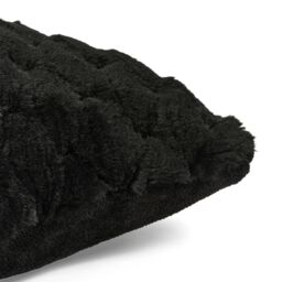 OHS 2 Pack Soft Jumbo Waffle Fur Decorative Square Cushion Covers in Black - Size: 45 cm x 45 cm - thumbnail 5