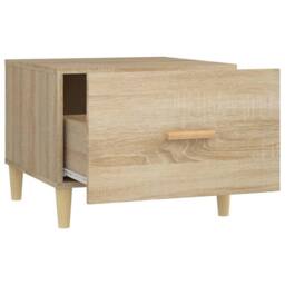 Berkfield Home Coffee Tables 2 pcs Sonoma Oak 50x50x40 cm Engineered Wood in Light Tan - Size: 50 x 50 x 40 cm - thumbnail 7