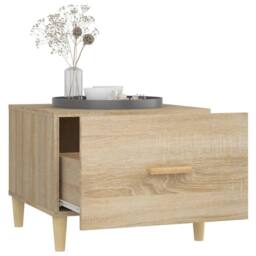 Berkfield Home Coffee Tables 2 pcs Sonoma Oak 50x50x40 cm Engineered Wood in Light Tan - Size: 50 x 50 x 40 cm - thumbnail 5