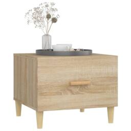 Berkfield Home Coffee Tables 2 pcs Sonoma Oak 50x50x40 cm Engineered Wood in Light Tan - Size: 50 x 50 x 40 cm - thumbnail 4