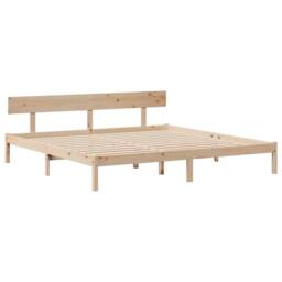 Berkfield Home Bed Frame without Mattress 180x200 cm Super King Solid Wood Pine in Natural - thumbnail 8