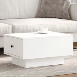 Berkfield Home Coffee Table White 60x45x31 cm Engineered Wood - Size: 60 x 45 x 31 cm - thumbnail 1