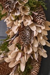Dibor Luxury Islington Festive Decor Xmas Door Wreath Christmas Wreath 40cm in White - thumbnail 4