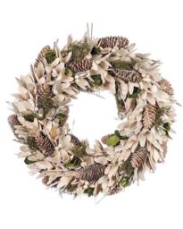 Dibor Luxury Islington Festive Decor Xmas Door Wreath Christmas Wreath 40cm in White - thumbnail 2