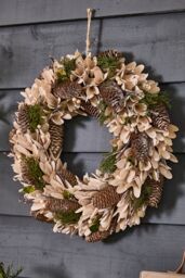 Dibor Luxury Islington Festive Decor Xmas Door Wreath Christmas Wreath 40cm in White - thumbnail 3