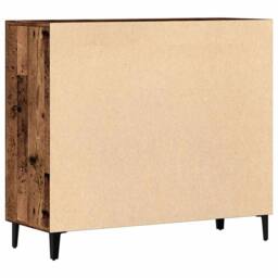 Berkfield Home Sideboard Old Wood 90x34x80 cm Engineered Wood in Brown - Size: 90 x 34 x 80 cm - thumbnail 7