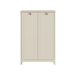 GFW Lancaster 2 Door Shoe Cabinet in Cream - thumbnail 4