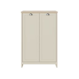 GFW Lancaster 2 Door Shoe Cabinet in Cream - thumbnail 5