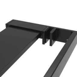 Berkfield Home Shower Shelf for Walk-in Shower Wall Black 118 cm Aluminium - thumbnail 5