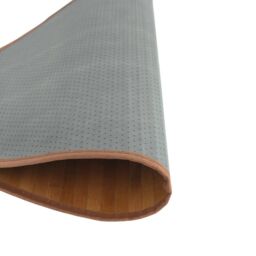 Berkfield Home Rug Round Brown100 cm Bamboo in Brown - Size: Medium - thumbnail 5