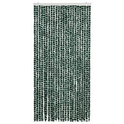 Berkfield Home Insect Curtain Green & White 100x220 cm Chenille - thumbnail 3