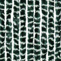 Berkfield Home Insect Curtain Green & White 100x220 cm Chenille - thumbnail 6