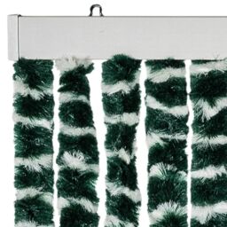 Berkfield Home Insect Curtain Green & White 100x220 cm Chenille - thumbnail 4