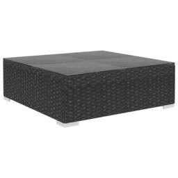 Berkfield Home 6 Piece Garden Lounge Set with Cushions Poly Rattan Black - thumbnail 7