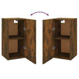 Berkfield Home TV Cabinet Smoked Oak 30.5x30x60 cm Engineered Wood in Brown - thumbnail 9