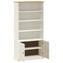 Berkfield Home Bookcase VIGO White 85x35x170 cm Solid Wood Pine - Size: 85 x 35 x 170 cm - thumbnail 5