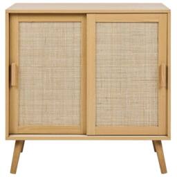 Wyld and Coco Light Brown Rattan Sideboard Two-Door Storage Cabinet - thumbnail 5