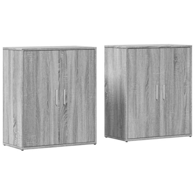 Berkfield Home Sideboards 2 pcs Grey Sonoma 60x31x70 cm Engineered Wood - Size: 60 x 31 x 70 cm - image 1