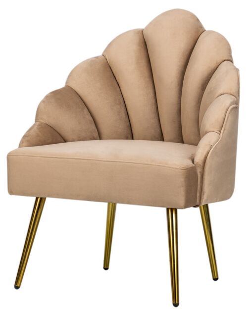 Nordlys Design Lounge Chair with Metal Legs in Beige - image 1
