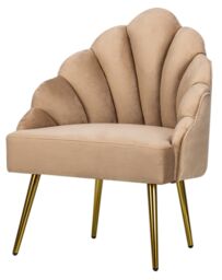 Nordlys Design Lounge Chair with Metal Legs in Beige