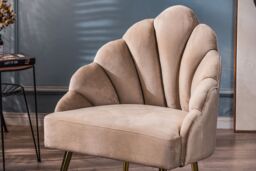 Nordlys Design Lounge Chair with Metal Legs in Beige - thumbnail 5
