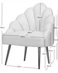 Nordlys Design Lounge Chair with Metal Legs in Beige - thumbnail 4