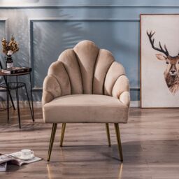 Nordlys Design Lounge Chair with Metal Legs in Beige - thumbnail 3