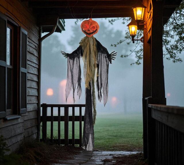 Hanging Light Up Haunted Ghost Pumpkin by Debenhams | ufurnish.com