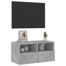 Berkfield Home TV Wall Cabinet Concrete Grey 60x30x30 cm Engineered Wood - Size: 60 x 30 x 30 cm - thumbnail 5