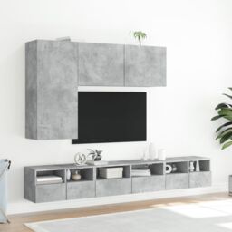 Berkfield Home TV Wall Cabinet Concrete Grey 60x30x30 cm Engineered Wood - Size: 60 x 30 x 30 cm - thumbnail 4