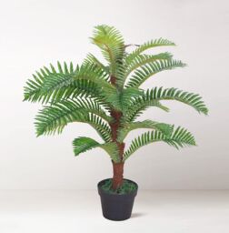 Tradala Trees Lush Artificial Tree Plant Bamboo with Real Wood Trunk in Dark Green - Size: 3ft - thumbnail 2