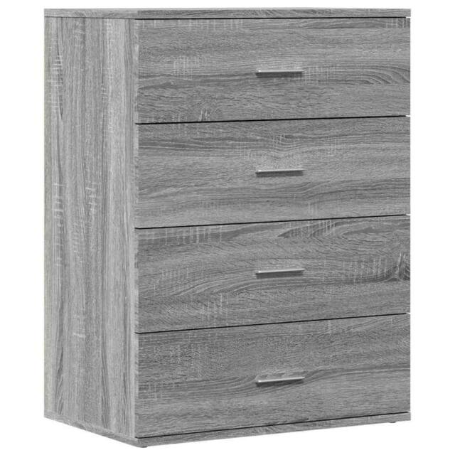 Berkfield Home Sideboard Grey Sonoma 60x39x80 cm Engineered Wood - Size: 60 x 39 x 80 cm - image 1