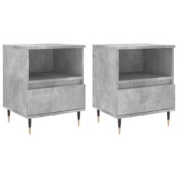 Berkfield Home Bedside Cabinets 2 pcs Concrete Grey 40x35x50 cm Engineered Wood - Size: 40 x 35 x 50 cm - thumbnail 2
