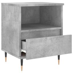 Berkfield Home Bedside Cabinets 2 pcs Concrete Grey 40x35x50 cm Engineered Wood - Size: 40 x 35 x 50 cm - thumbnail 6