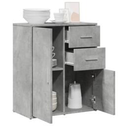 Berkfield Home Sideboard Concrete Grey 60x31x70 cm Engineered Wood - Size: 60 x 31 x 70 cm - thumbnail 4