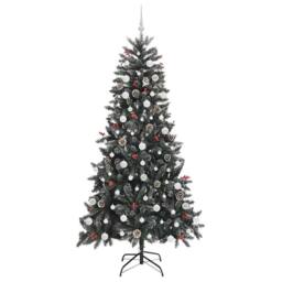 Berkfield Home Artificial Christmas Tree with Stand Green 114 x 114 x 210 cm - thumbnail 4